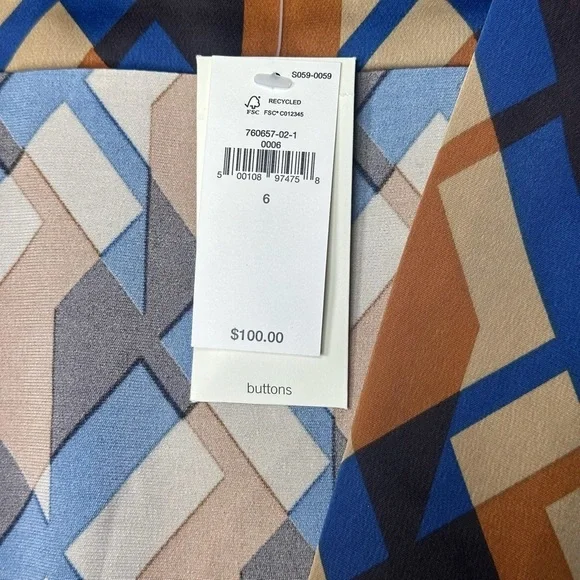 Banana Republic Long Sleeve Dress Satin Wrap Mini Dress Size 6 NWT - Picture 9 of 15